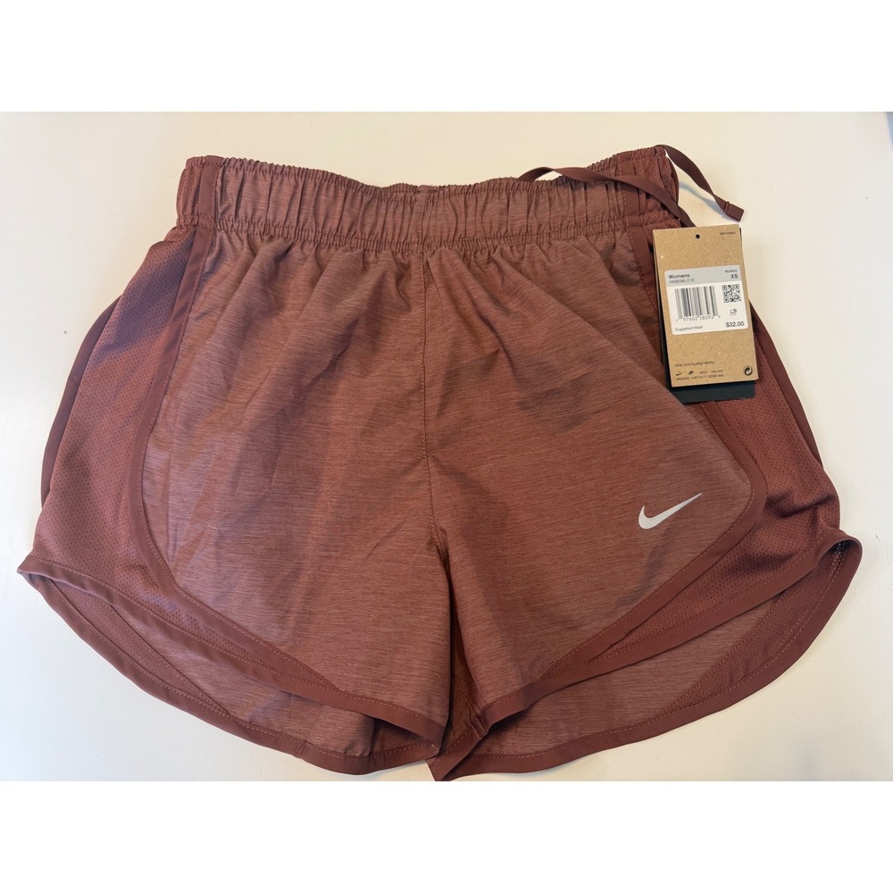 Nike Tempo Women Running Shorts XS Heathered Burgundy HM6096-218 NWT